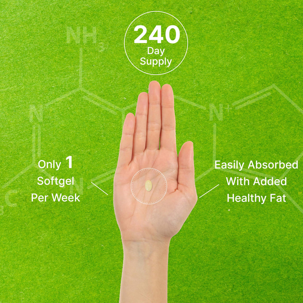 DEAL SUPPLEMENT pour-friendly serving visual implies convenient weekly intake.