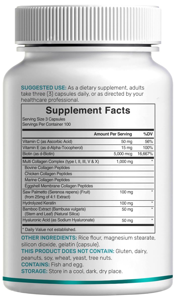 DEAL SUPPLEMENT hydrolyzed keratin capsules for strong hair and nails