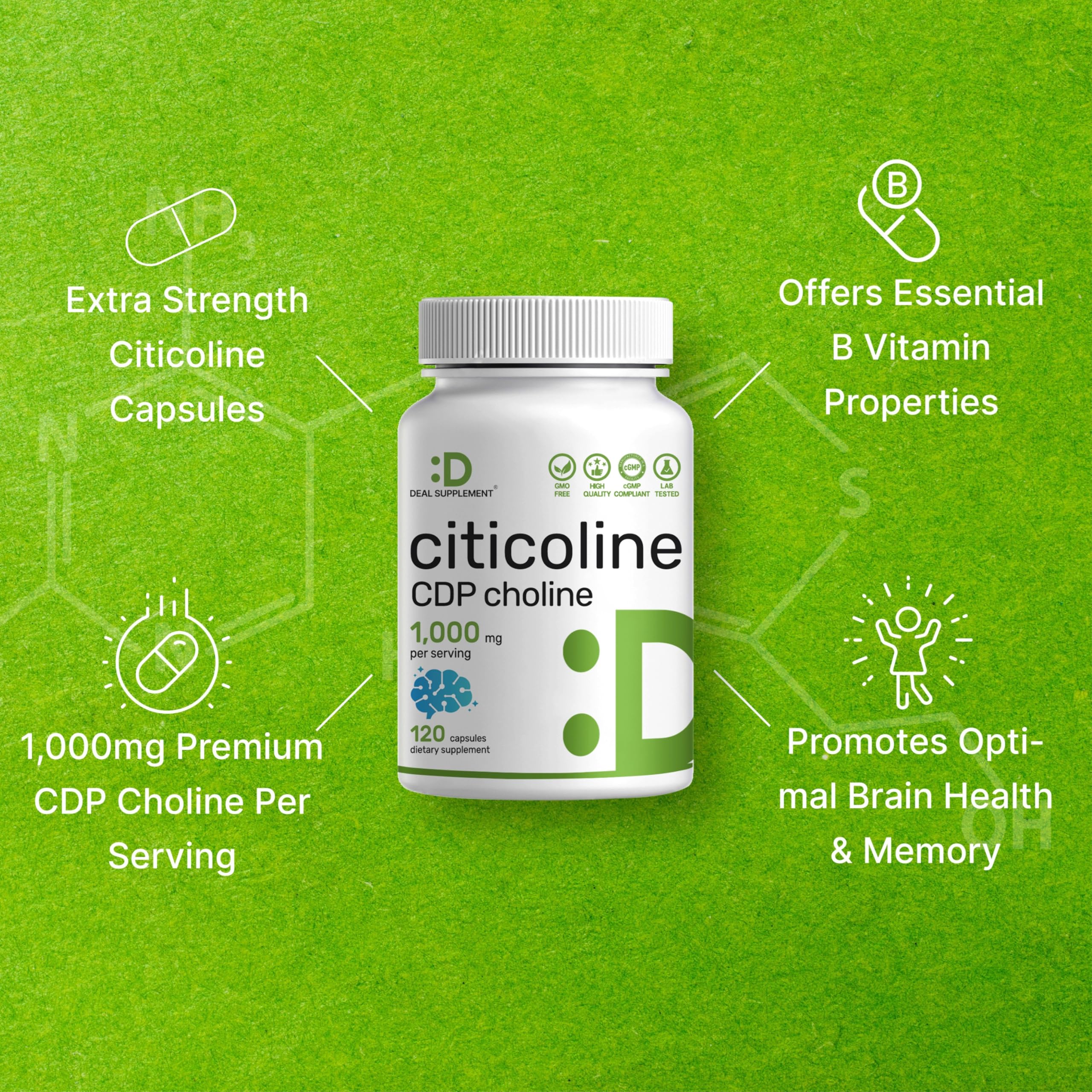 DEAL SUPPLEMENT Serving size 3 capsules illustrated for daily dose.