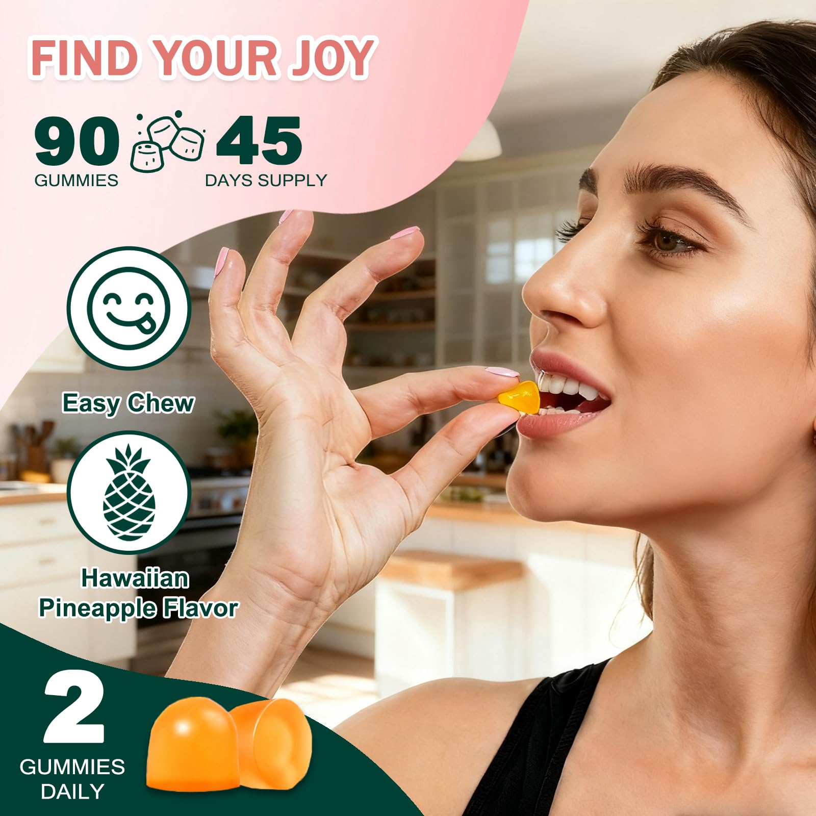 Decatela Balance Gummies jar scene, suggesting an easy, accessible daily supplement.