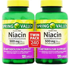 Decatela flush-free niacin capsules—unflavored, daily supplement use.