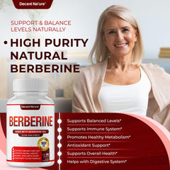 USA-made GMP facility seal on DECENT NATURE Berberine HCL packaging