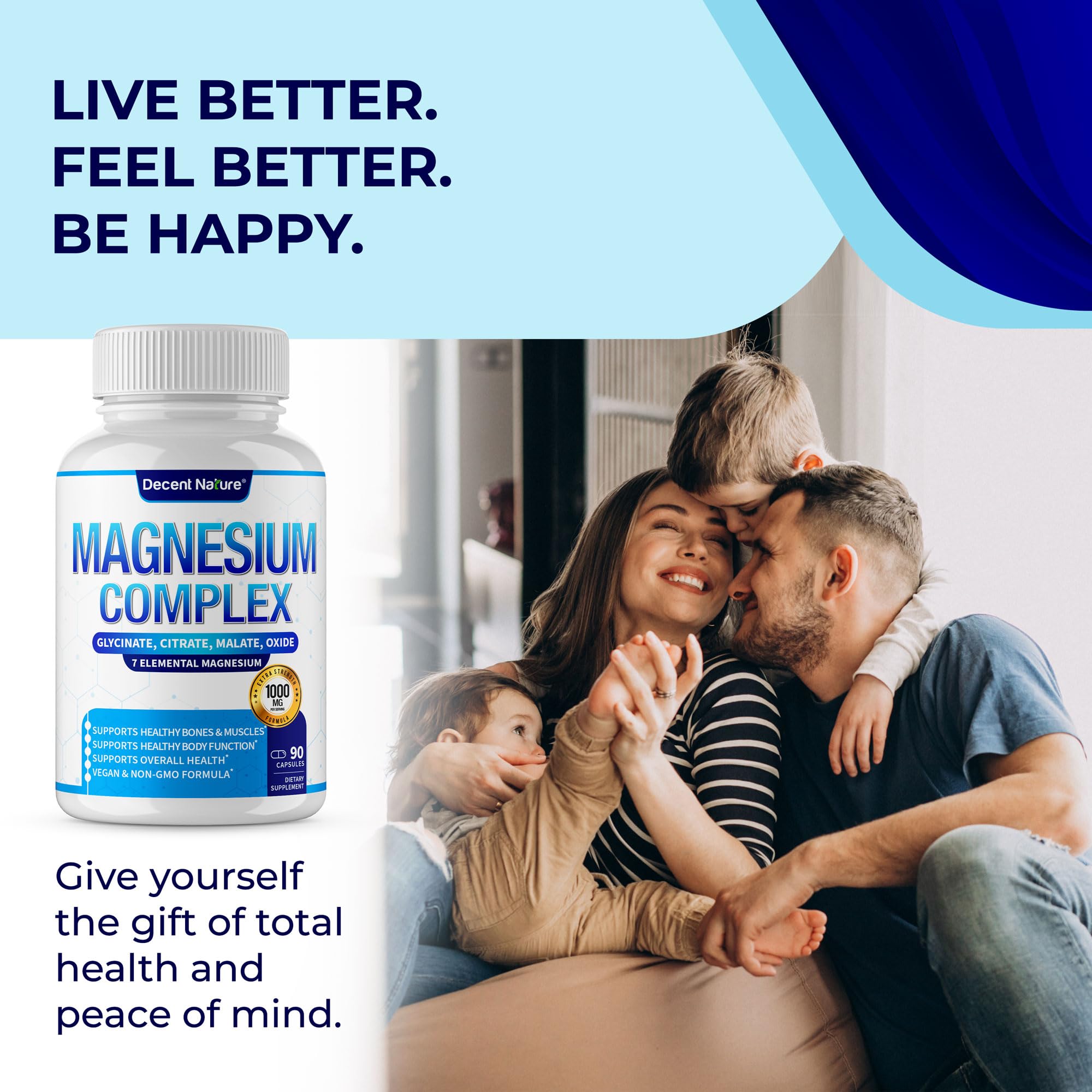 DECENT NATURE Magnesium Complex daily-use format supports balanced routines.