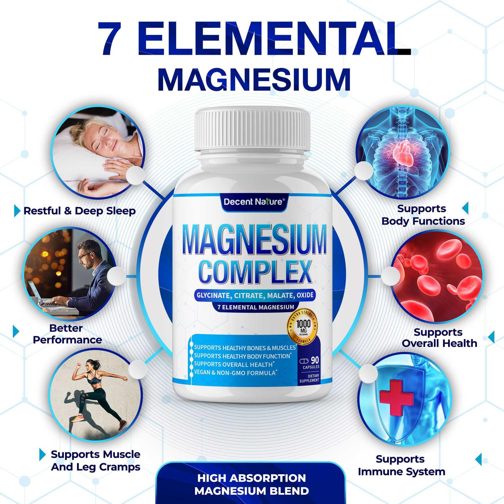 DECENT NATURE Magnesium Complex pour demonstrates practical dosing for an easy routine.