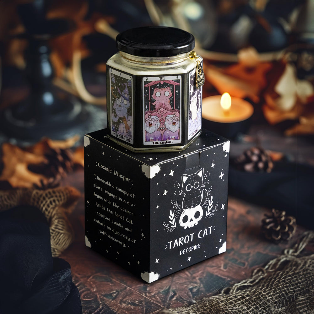 DECOPIRE candle with amethyst crystals on top adds elegant soothing display