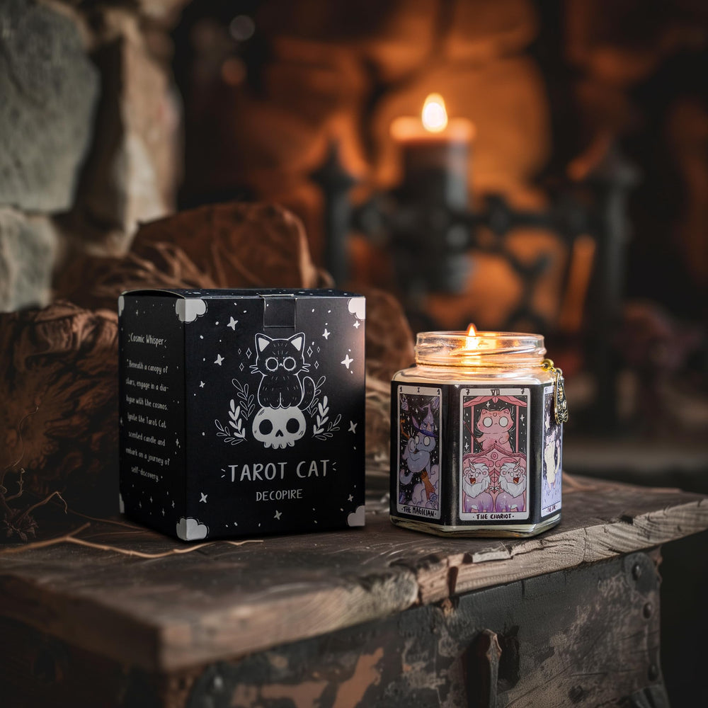 DECOPIRE candle charm mystic metal tarot cat inspires cozy rituals