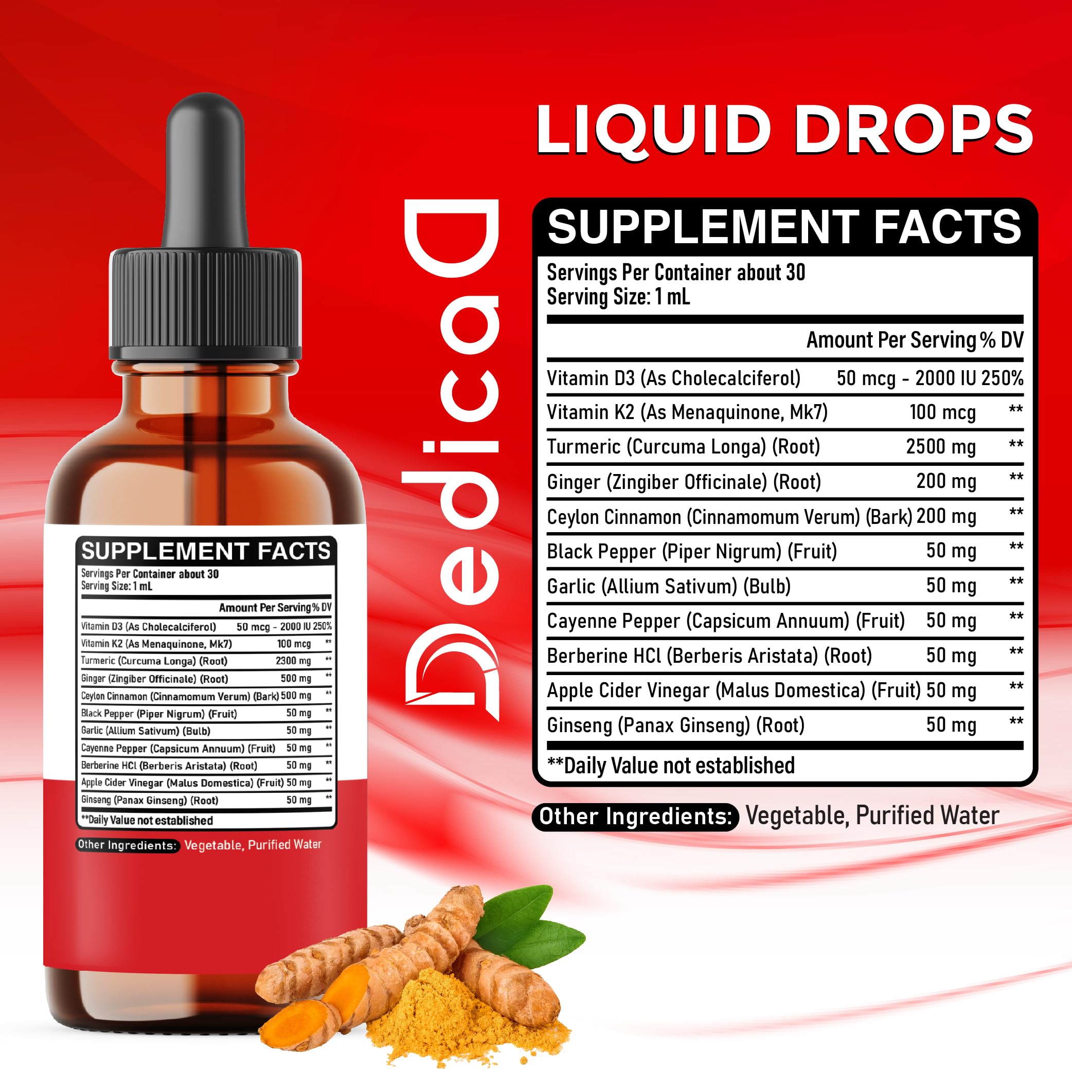 DedicaD 11in1 bottle pouring to show easy dosing for daily use.