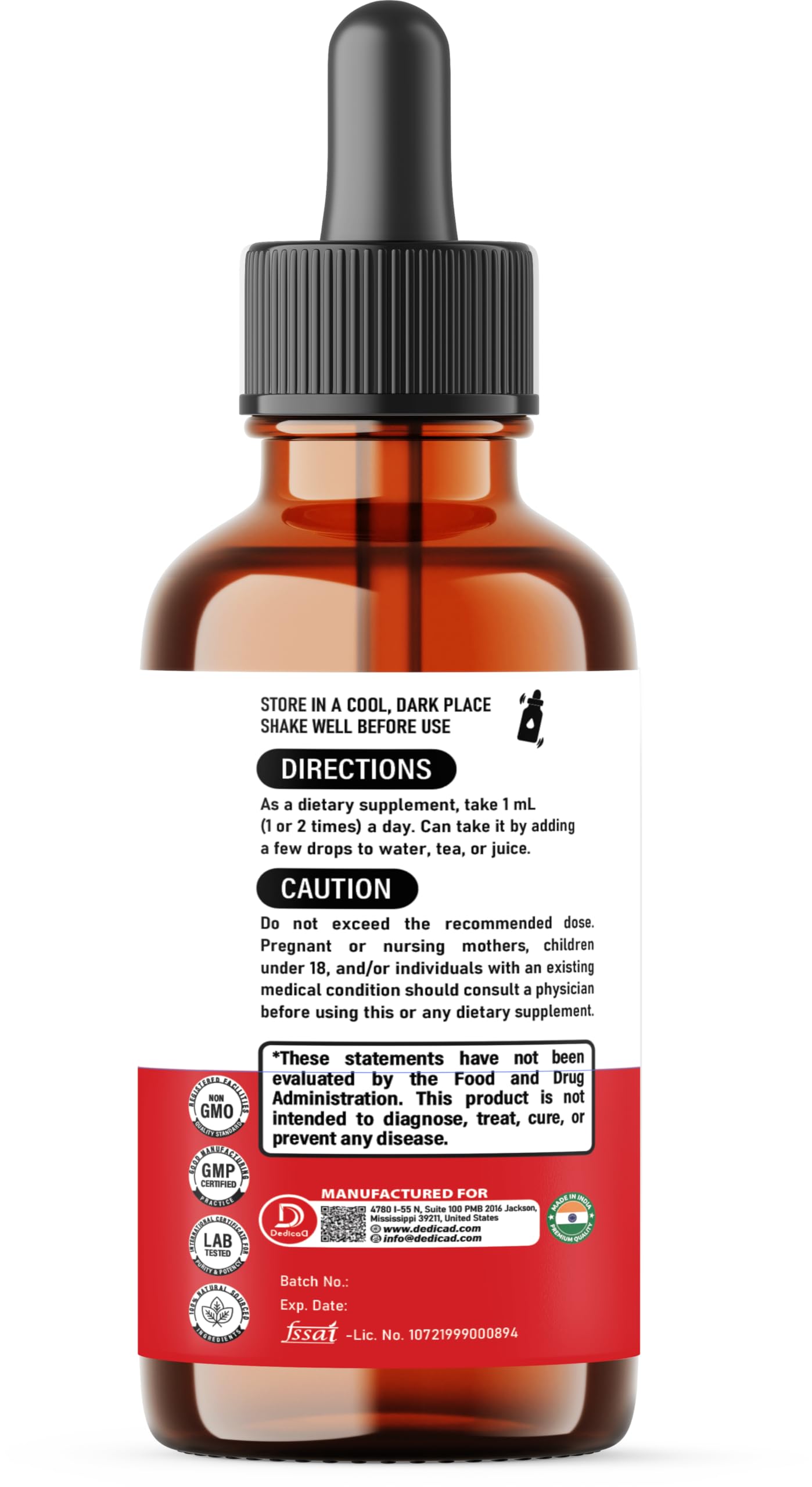 DedicaD 11in1 logo and packaging indicating halal cgmp compliant production.
