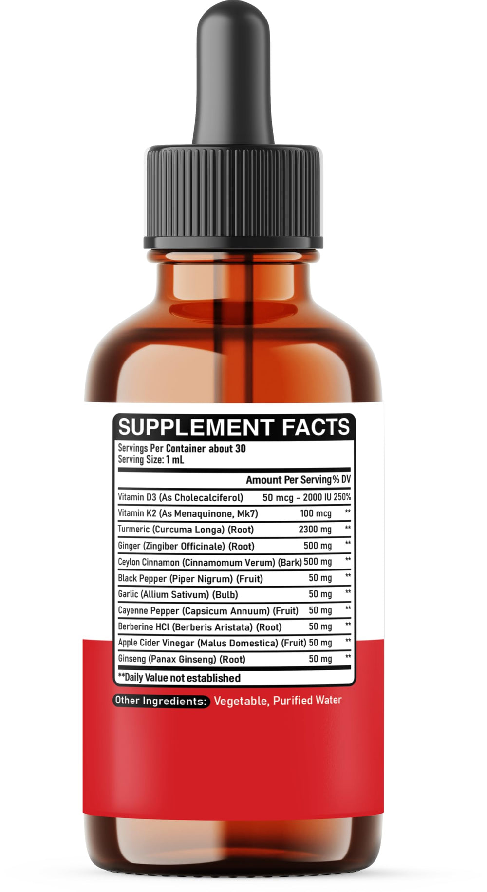 DEDICAD apple cider vinegar drops amber liquid for tangy daily use
