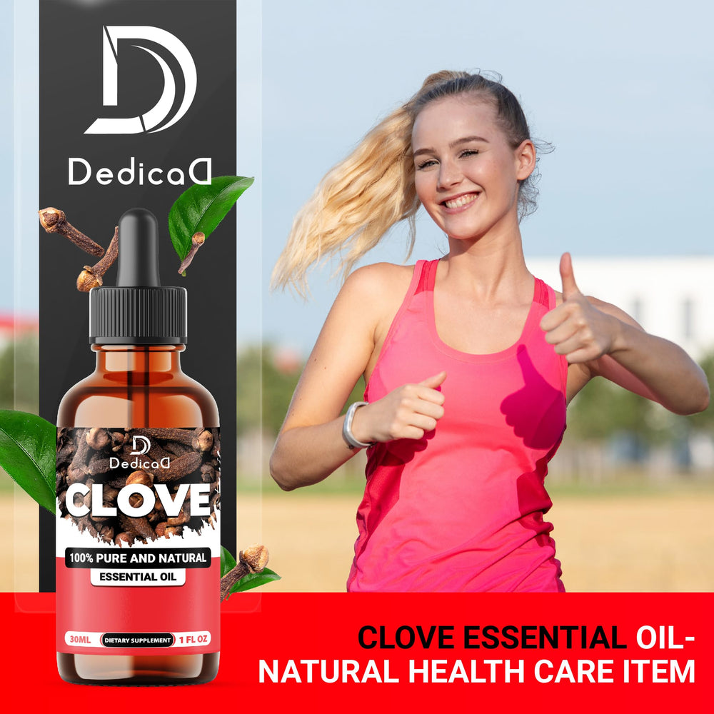 DEDICAD clove oil bottle for aroma diffusion and mood support