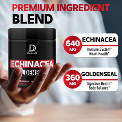 DEDICAD Echinacea Goldenseal capsules close-up for daily wellness
