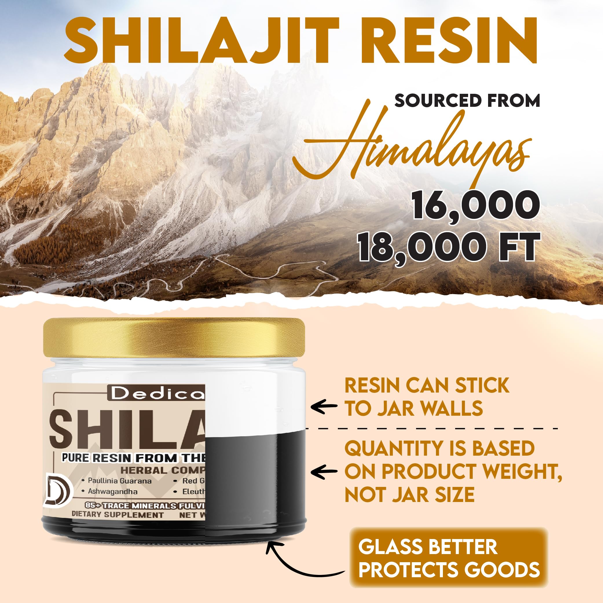 DEDICAD Premium shilajit packaging image showcasing a premium wellness routine