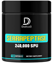 DEDICAD Serrapeptase bottle front view for everyday wellness support.