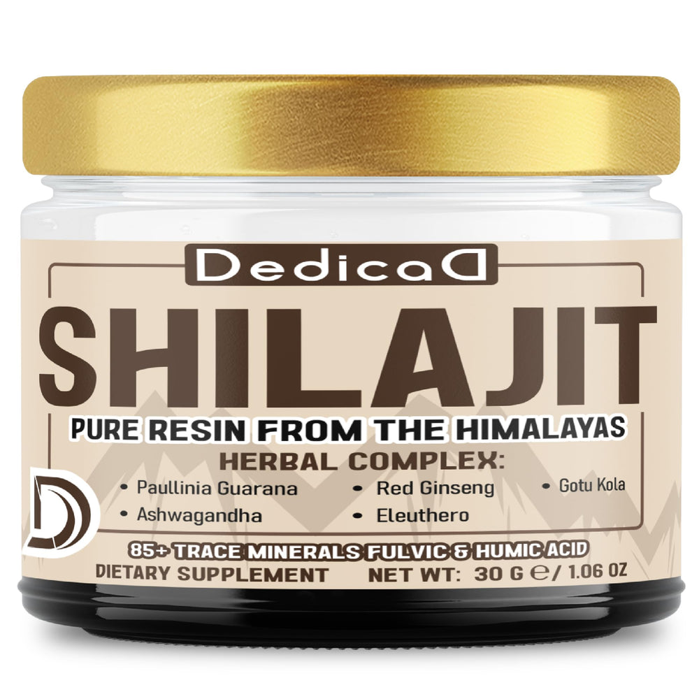 DEDICAD shilajit resin from the Himalayan origin highlighting mineral richness for energy support