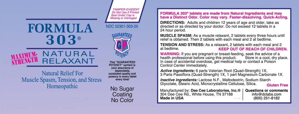 Formula 303 packaging on shelf communicates long-term, natural relief use case
