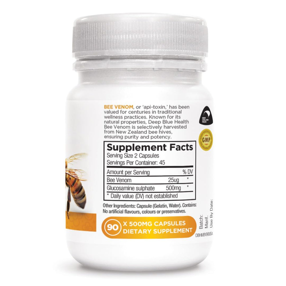 Deep Blue Health glucosamine sulfate capsules shown for potential joint comfort.