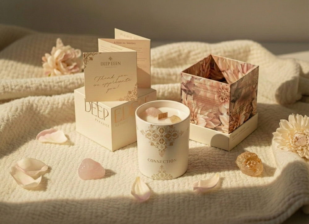 Deep Eden gift box with affirmation card perfect for gifting.