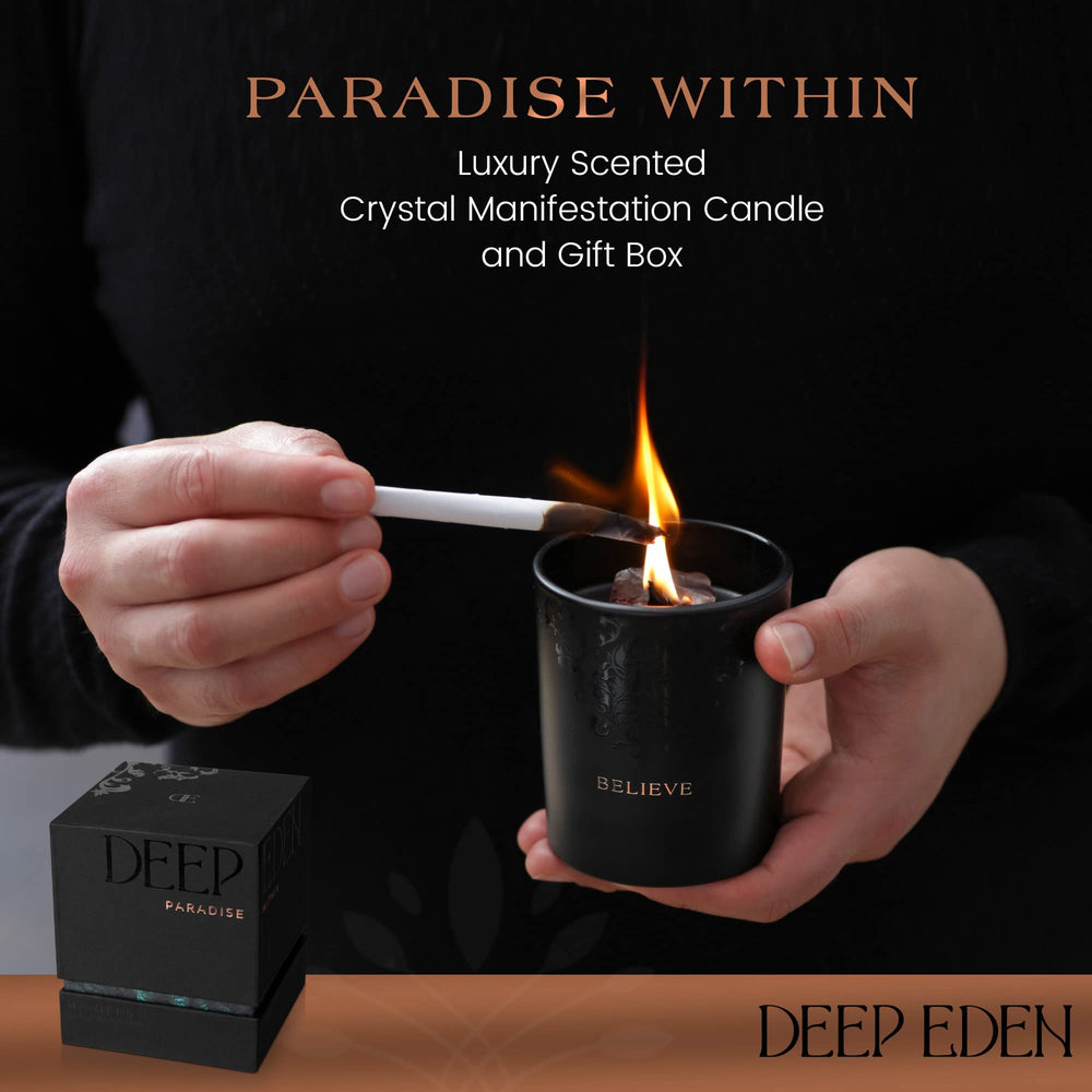 Deep Eden smoky quartz crystal closeup enhances manifestation ambiance
