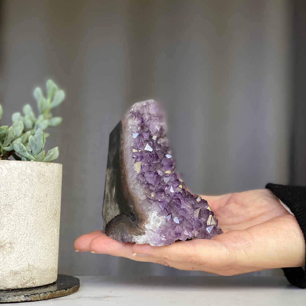Deep Purple Project authenticity seal box ensures genuine Uruguayan amethyst.