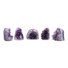 Deep Purple Project Uruguay geode display on a shelf creates a natural focal point.