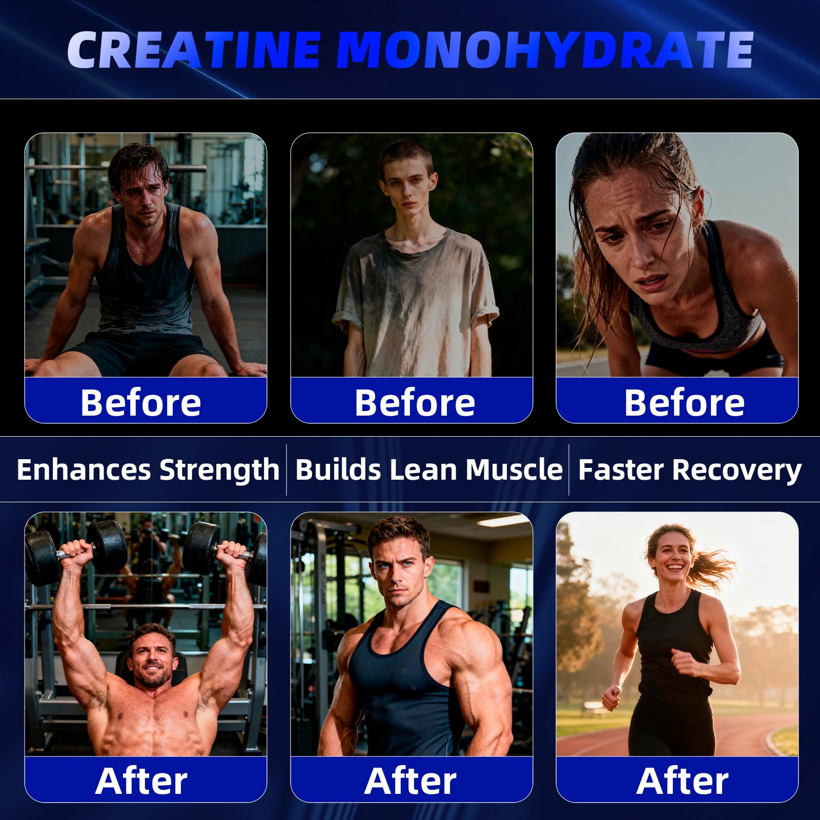 Deepure creatine capsules in hand demonstrating easy daily dosing and portability.