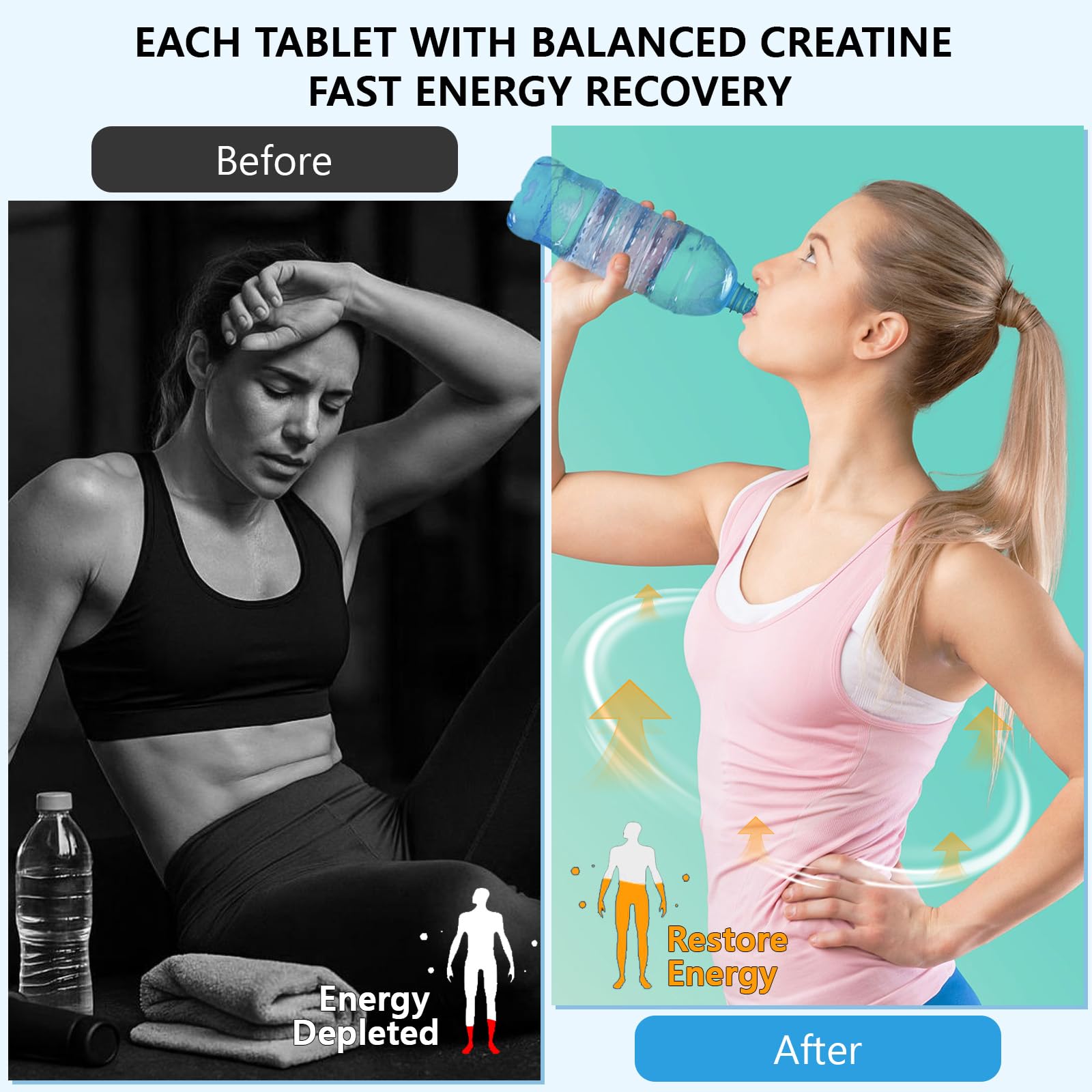 Deepure on-the-go pack displaying 12 tablets for daily use.