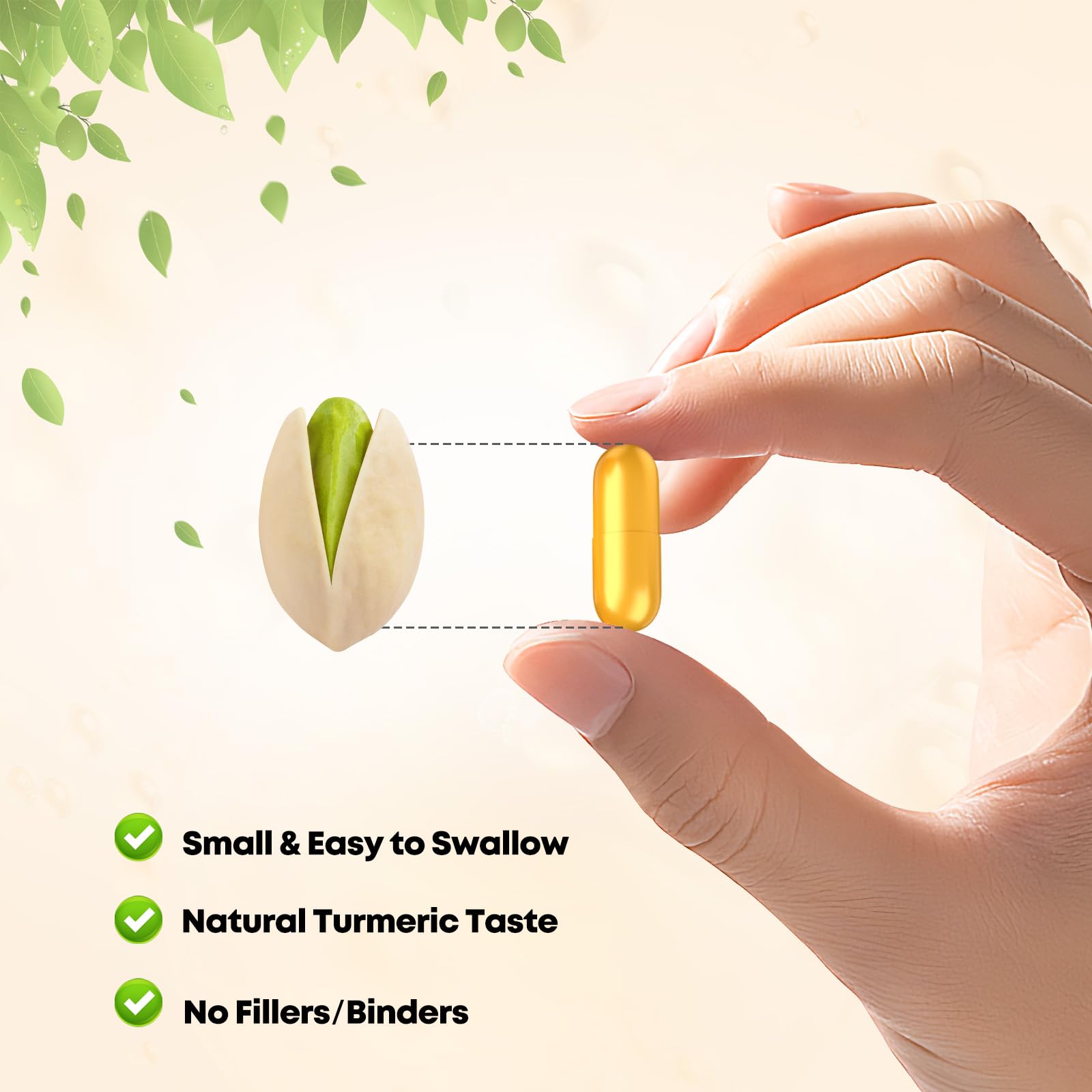 Deepure Turmeric Curcumin bottle on desk suggests a seamless daily routine and convenience