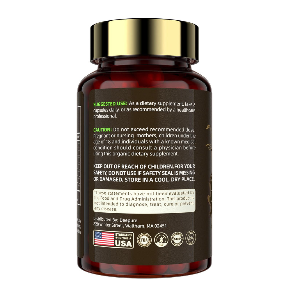 Deepure Turmeric Curcumin vegan and gluten-free capsules fit easy lifestyles