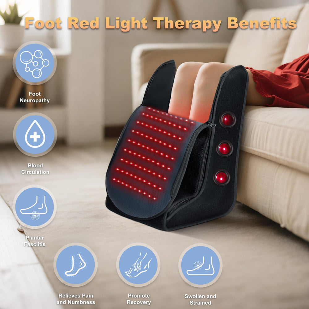 Deerbaba ergonomic foot-shaped design targeting foot fatigue with soothing warmth.