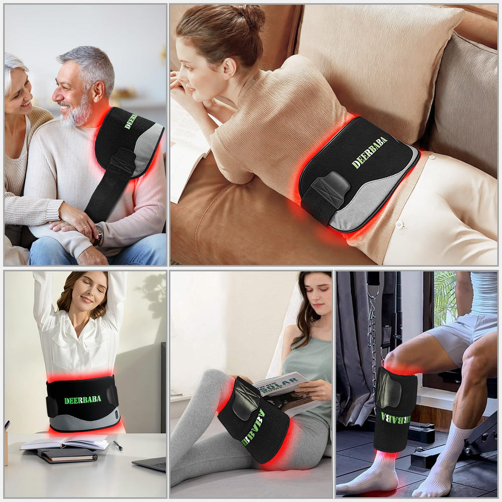 Deerbaba red light therapy pad uses dual-wavelength LEDs for skin and deeper tissue support.