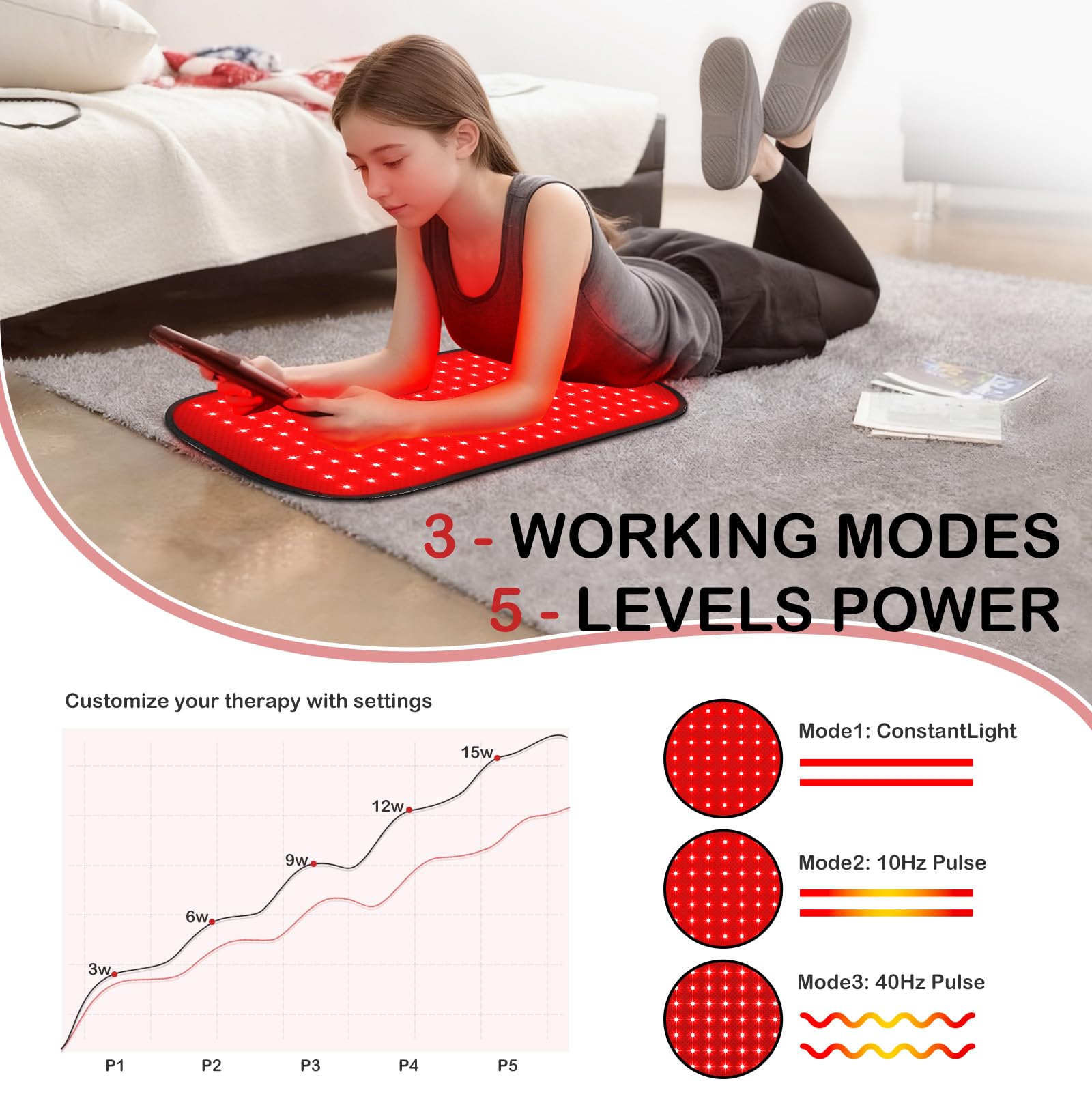 Deerbaba red light therapy pad on thighs to support post-exercise recovery.