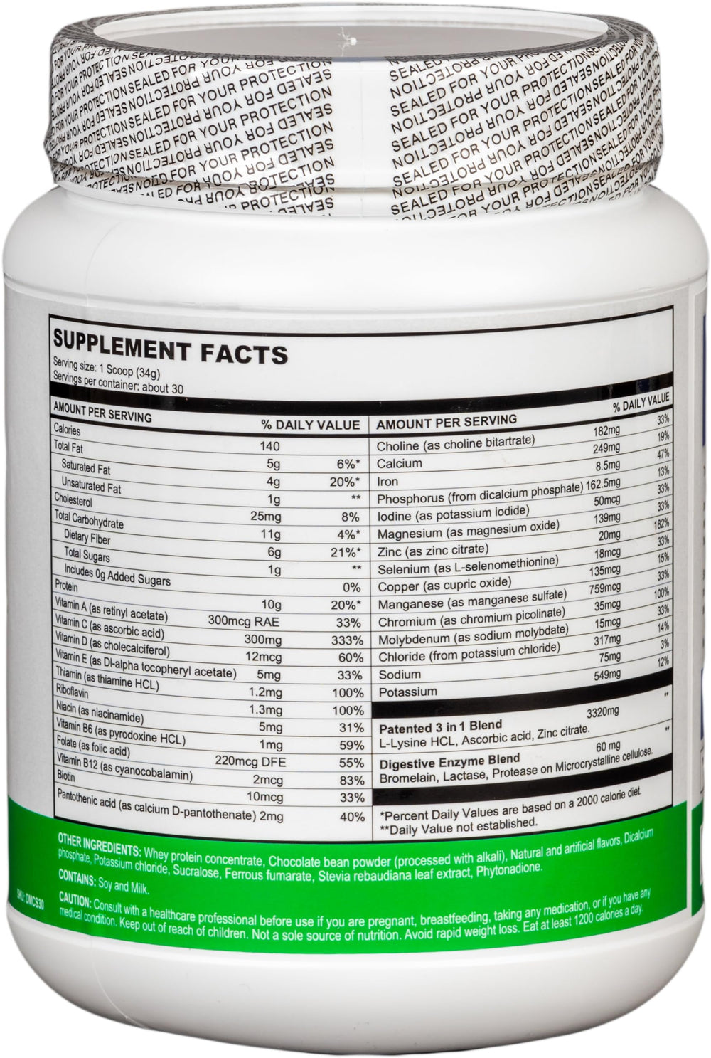 Del Mar Health Enable Weight Loss Shake being poured from bottle, convenient on the go.