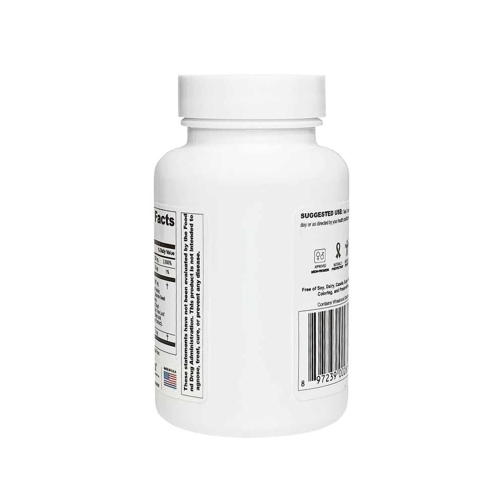 The Delgado Protocol EstroBlock Vitality vegan capsules in a bottle close-up.