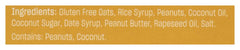 Deliciously Ella Peanut Butter Oat Bar close-up showing texture and ingredients.