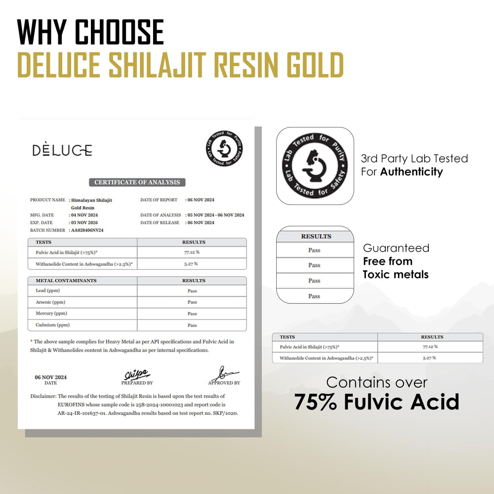 Deluce serving idea shows easy daily ritual with resin in warm beverage.