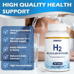 Denivus H2 molecule concept icon illustrating antioxidant support.