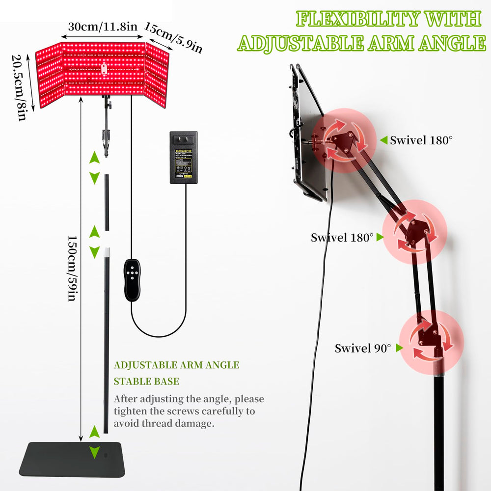 Derlights adjustable-height stand ready for different room layouts