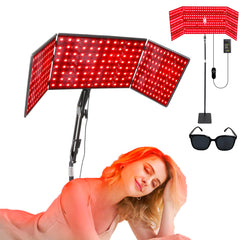 Derlights foldable red light panel showing compact storage and portability