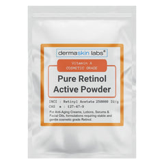 Dermaskin Labs Vitamin A Retinyl Acetate powder close-up for cosmetic use