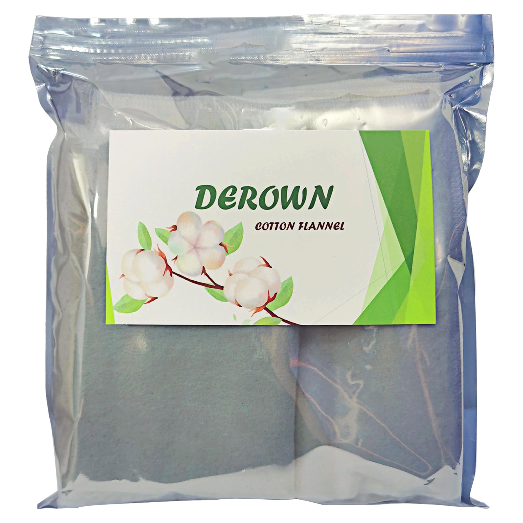 DEROWN 4Pcs cotton flannel pack for absorbent castor oil use, mess-free comfort.