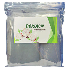 DEROWN 4Pcs cotton flannel pack for absorbent castor oil use, mess-free comfort.