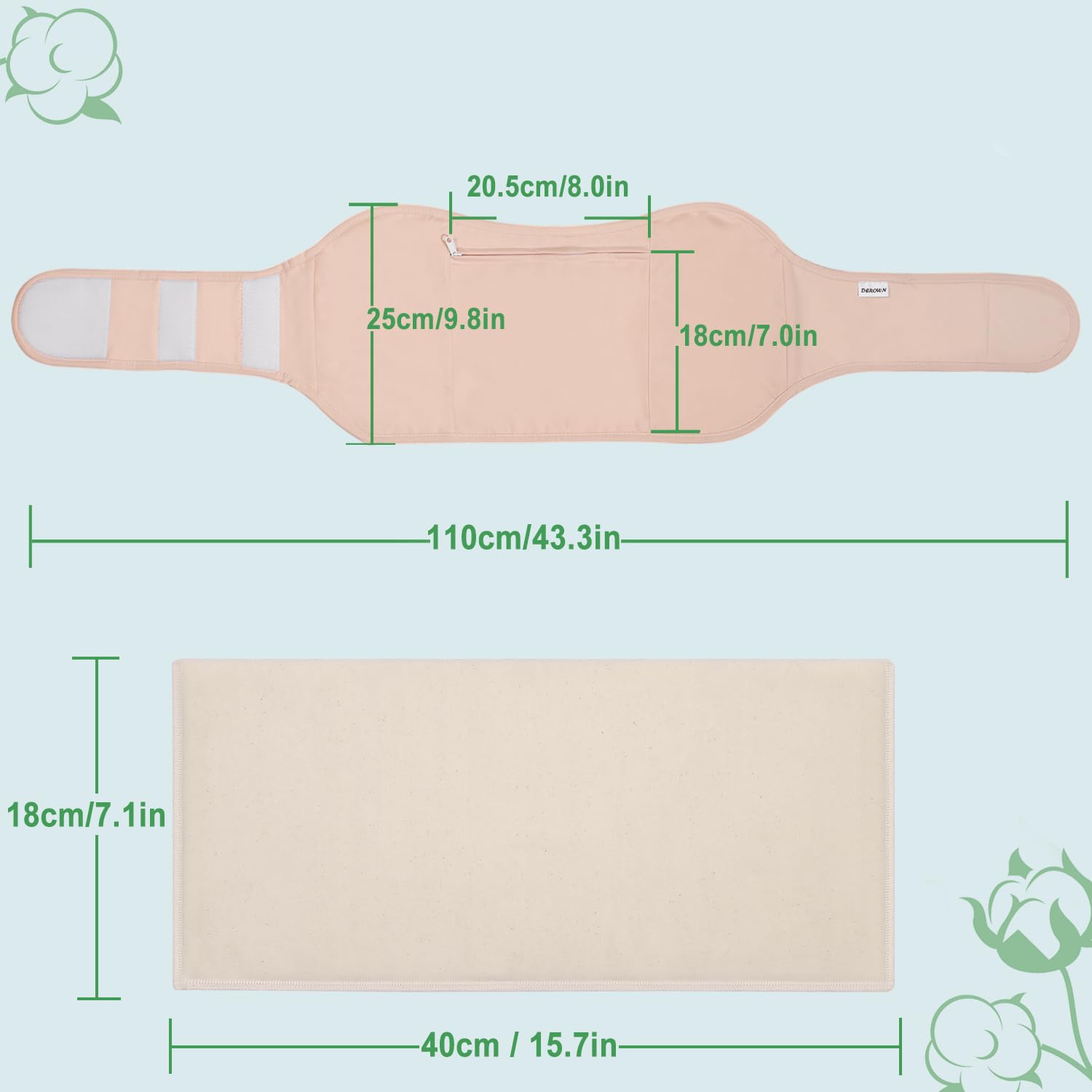DEROWN Castor Oil Pack easy two-step setup for simple application