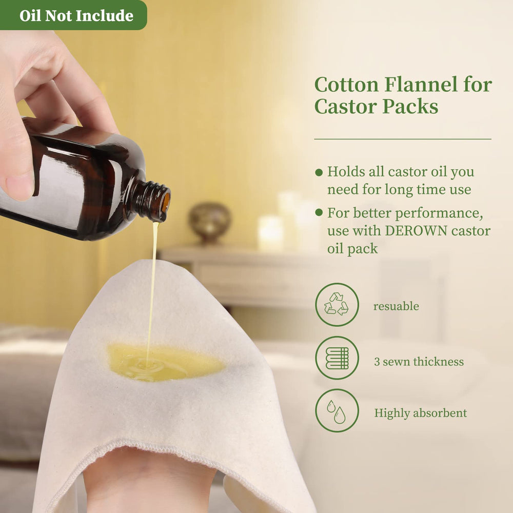 DEROWN warming comfort improves absorption with a heated pad or warmed oil during use.