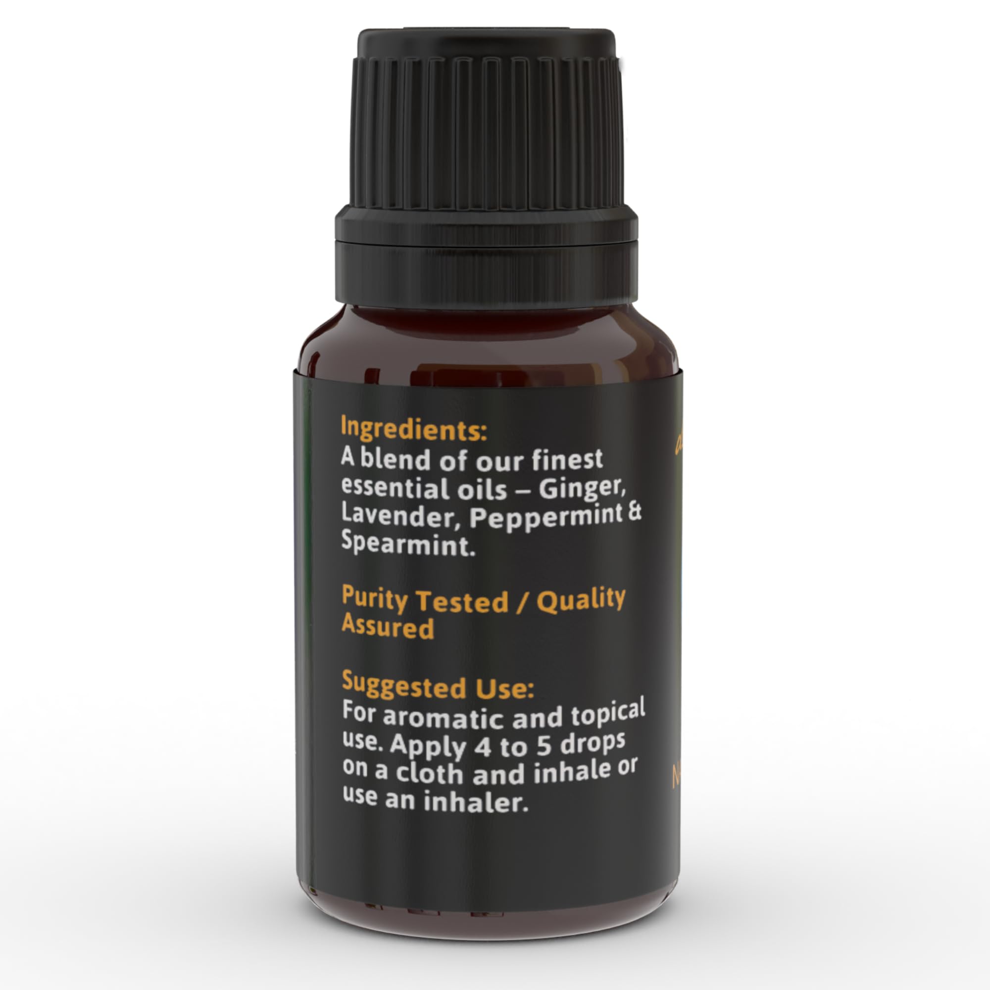deSensua Deep amber glass vial protects delicate essential oils.