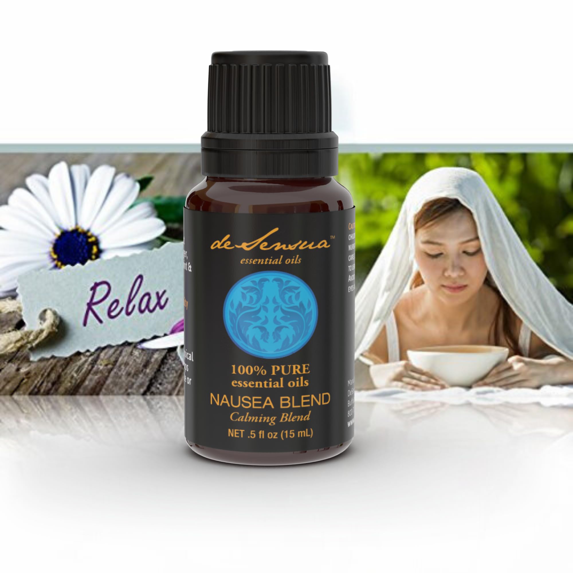 deSensua Nausea Relief Oil diffuser use for home aromatherapy.
