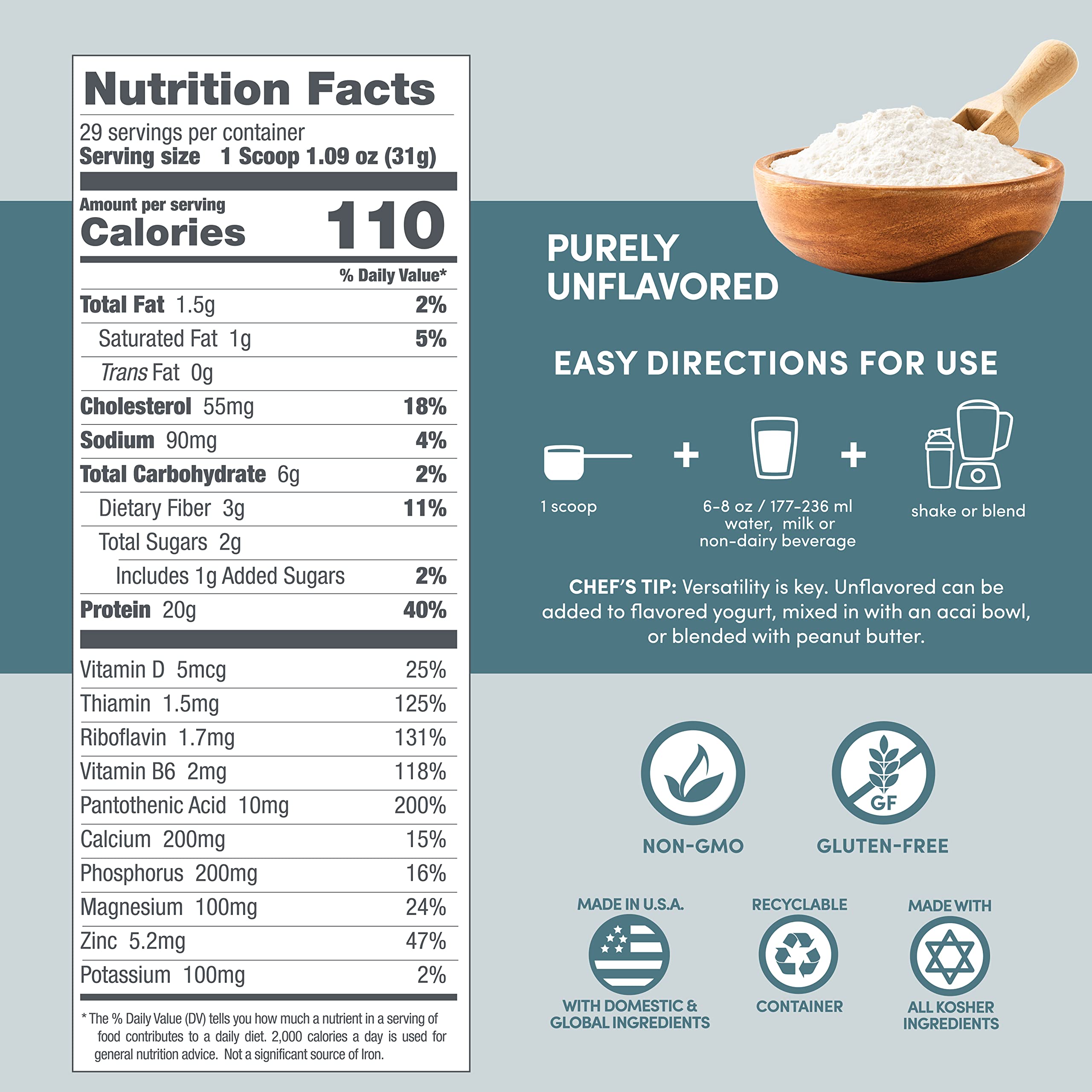 Designer Wellness Designer Whey container-closed ready for easy daily use