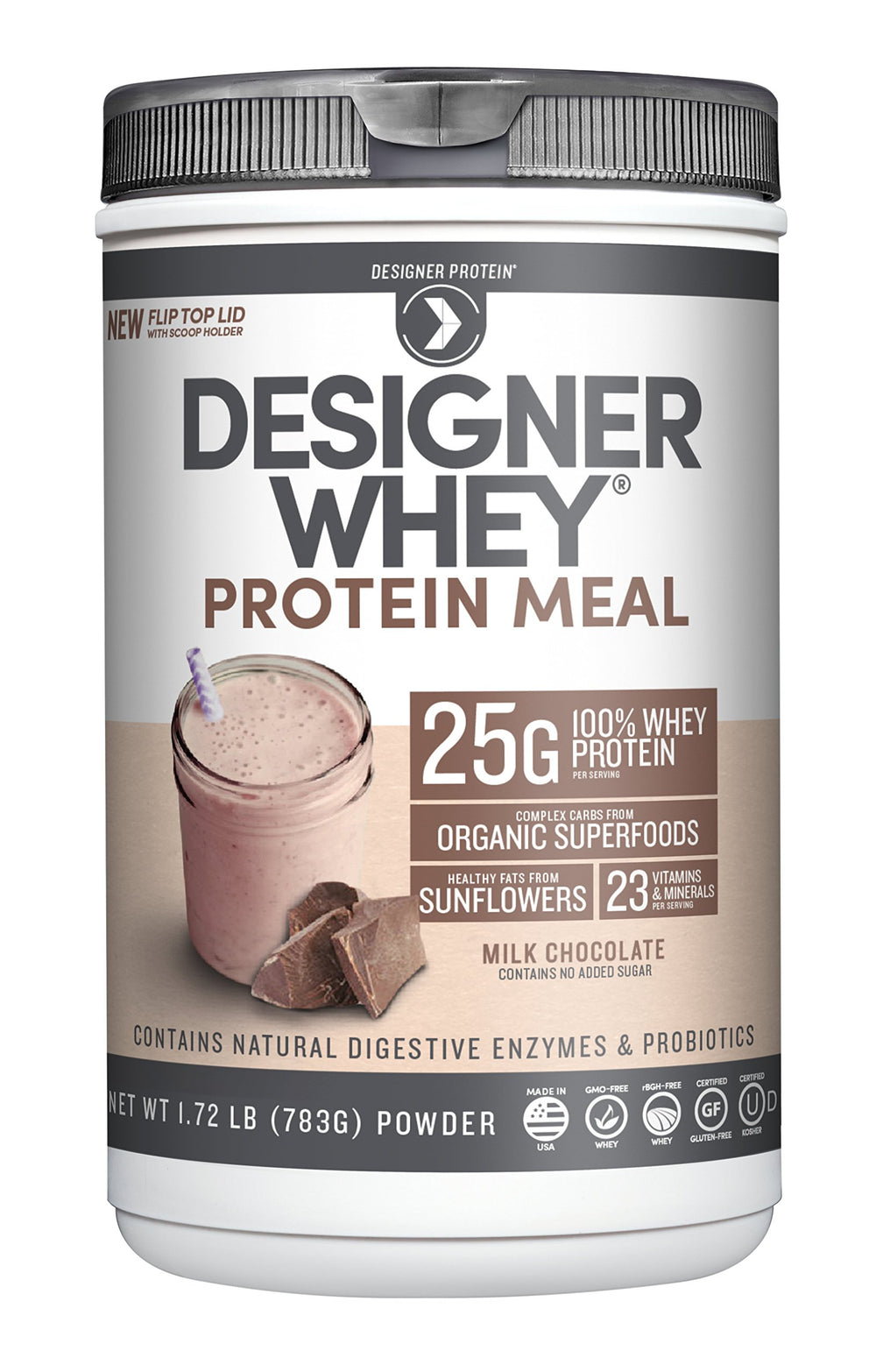 Designer Wellness Organic Superfood Carbs bag highlighting gluten-free energy support