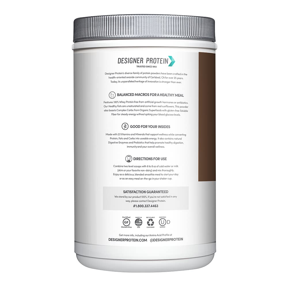 Designer Wellness tub and scoop for easy mixing of quick shakes