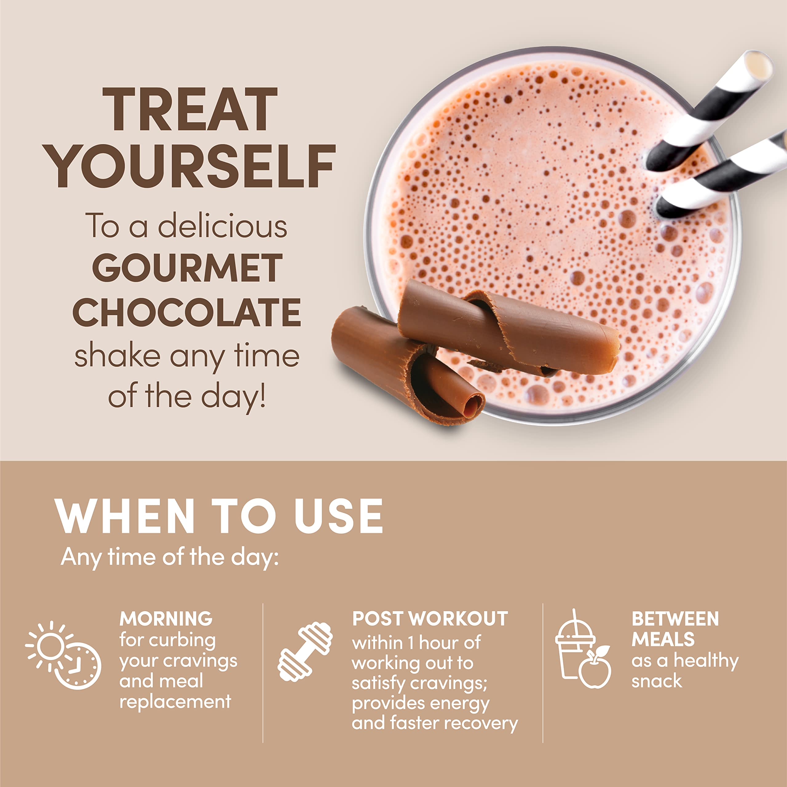 Designer Wellness Designer Whey mixed shake in a tall glass ready for breakfast