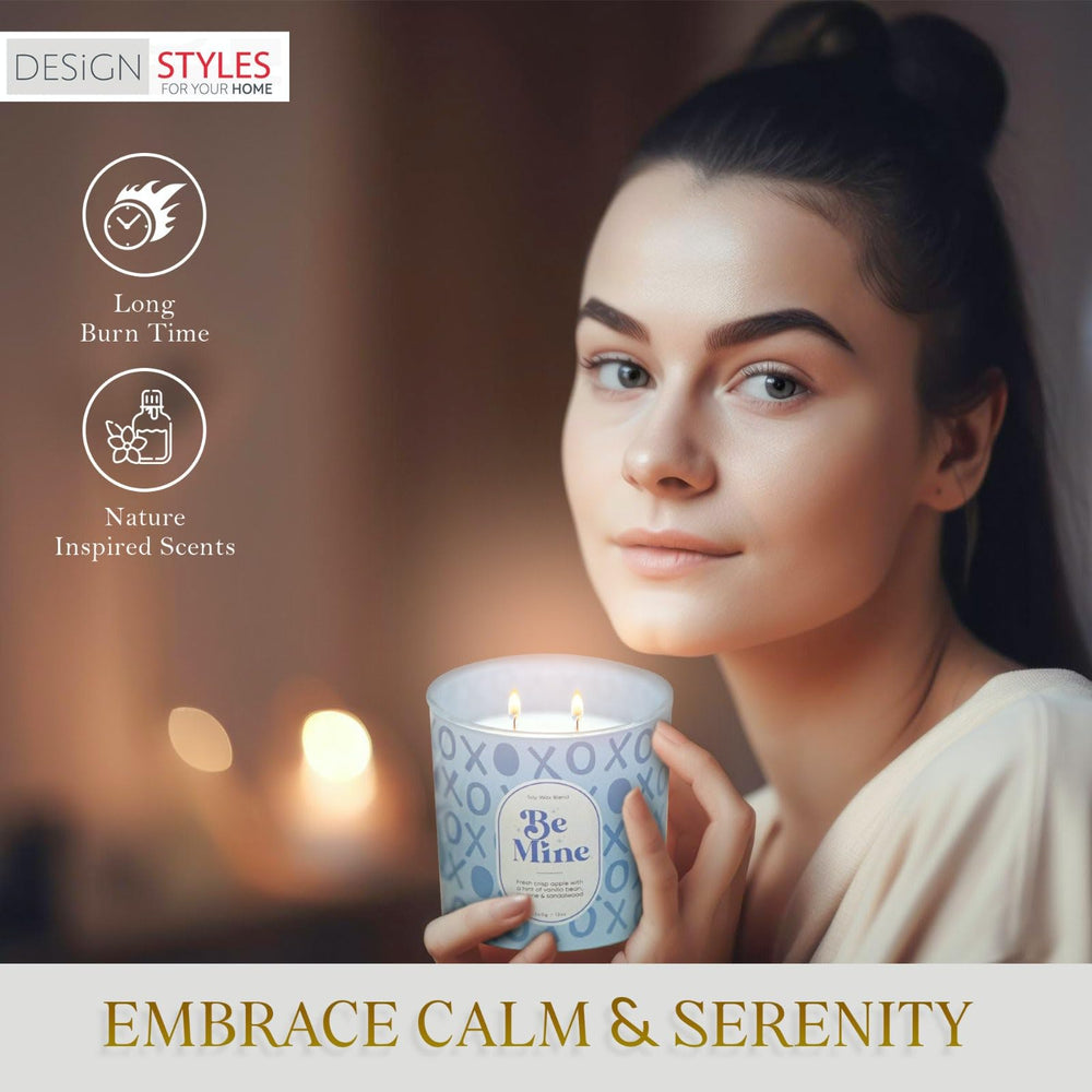 Designstyles Sweet Heart 12oz candle jar designed for long-lasting evenings.